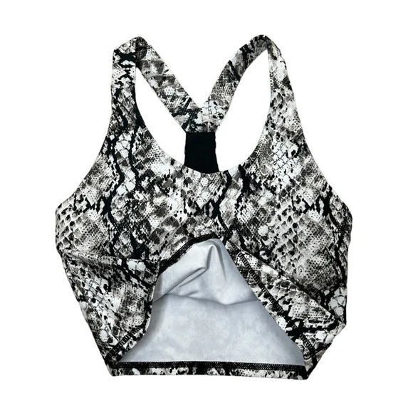 2/$30 Kyodan Snakeskin Print Athleisure Sports Bra Crop Top Built in Bra Size XS - Picture 4 of 8